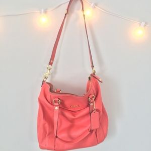 AUTHENTIC Coral Coach Shoulder Bag - Used w/ tags